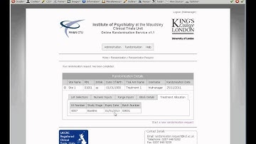 Randomisation Guide: Treatment Allocation