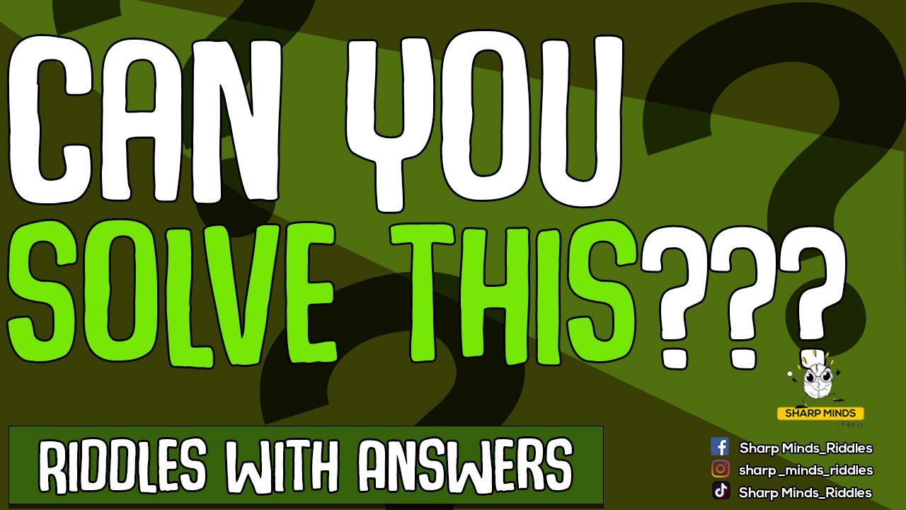 Can you solve this Brain Teaser ? Riddles with Answers YouTube