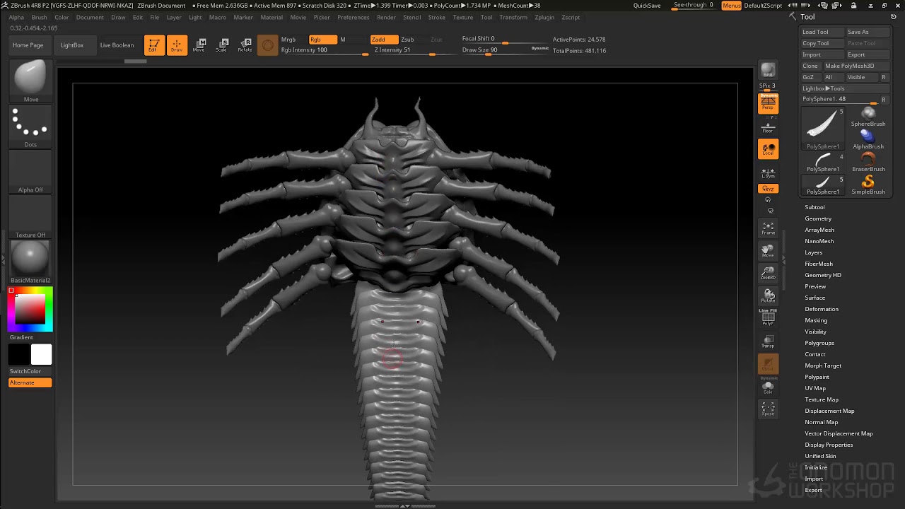 align to path array mesh zbrush