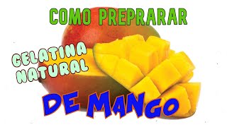 GELATINA DE MANGO NATURAL (Cómo prepararla)