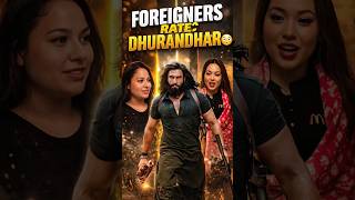 FOREIGNERS RATE DHURANDHAR 😳🔥 #shorts #ometv #foreignersreactions