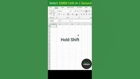Excel👉Select 10000 Cells in 1 Second in Mircosoft Excel.Excel Jobs Interview Question Excel #excel