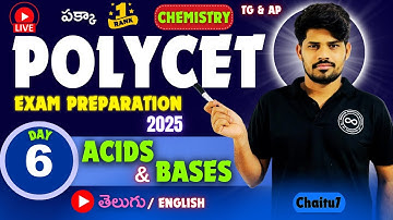 🔥 Polycet entrance exam preparation 2025 | Chemistry | Acids & Bases | Day 6 | chaitu7