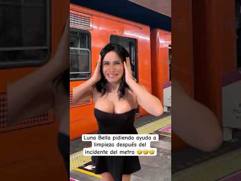Luna Bella pidiendo ayuda a limpieza después del incidente del metro