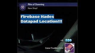 Firebase Hades data pad location