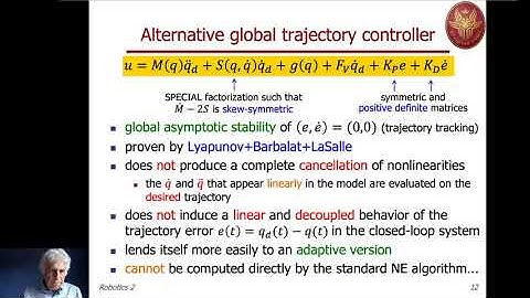 Robotics 2 - Prof. De Luca  Lecture 16 part 1 (29 Apr 2020)