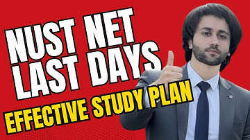 NUST NET Last Days Study Plan I How to Prepare NUST NET Test I NUST Entry Test Preparation I NUST