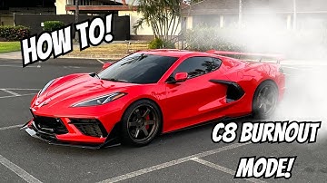 How to do a burnout in the C8 Corvette! Burnout mode guide. 2020-2024 models