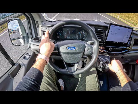 2023 Ford Transit RWD [2.0 NEW ECOBLUE 130HP] |0-100| POV Test Drive #1643 Joe Black