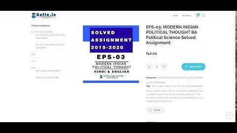 IGNOU EPS 03 SOLVED ASSIGNMENT 2019 20