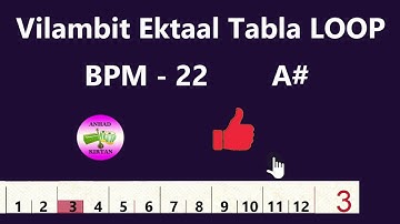 Vilambit Ektaal Tabla | BPM 22 | A# | ANHAD KIRTAN
