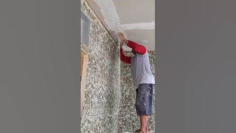 method of installing mesh tape on the ceiling #building #construction #satisfying