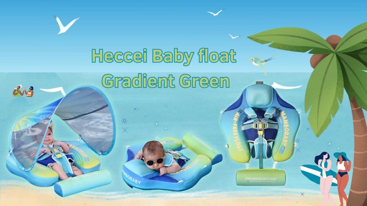 Let your baby shine with this Gradient Green float —fun in every splash! 💦✨