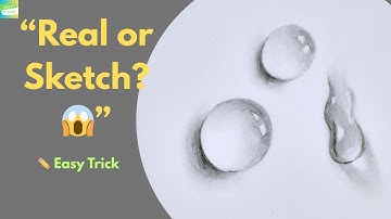 “Pencil Art Tutorial ✏️ | How to Draw Realistic Water Drops | Drawing Tricks for Beginners”