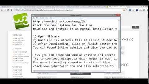 Download Whole Website and access it without internet connection