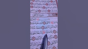 سبح أسم ربك الأعلى/سورة الأعلى