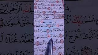 سبح أسم ربك الأعلى/سورة الأعلى