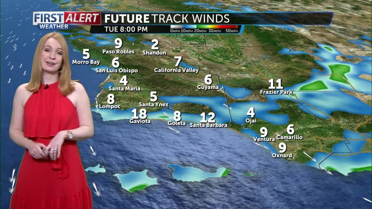 A warm Wednesday with light offshore winds - YouTube