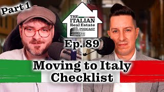 Moving to Italy Checklist for 2024 - Part 1