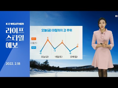 [날씨] 2월 18일_오늘(금) 아침까지 강추위…건조하고 탁한 공기