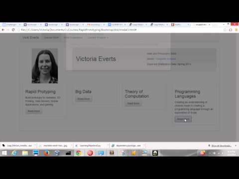 Bootstrap and Javascript video