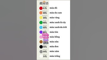Màu sắc trong tiếng Trung #mausactrongtiengtrung #tuhoctiengtrung