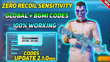 NEW UPDATE 2.1.0 !! ZERO RECOIL SENSITIVITY CODE + CONTROL CODE PUBGMOBILE & BGMI | BEST SENSITIVITY