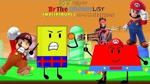 My Penultimate By The Numbers List (Maliciously Chaotic Edition)