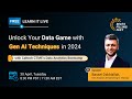 🔥Unlock Your Data Game with Generative AI Techniques in 2024 | Generative AI | 2024 | Simplilearn