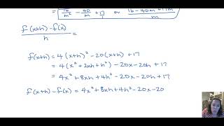 Function Notation and the Difference Quotient