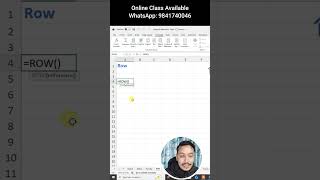 ROW Function in Excel Explained in Nepali | Row Number Auto Find garne Formula