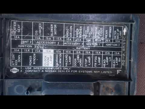 86 Nissan d21. fusebox diagram. - YouTube