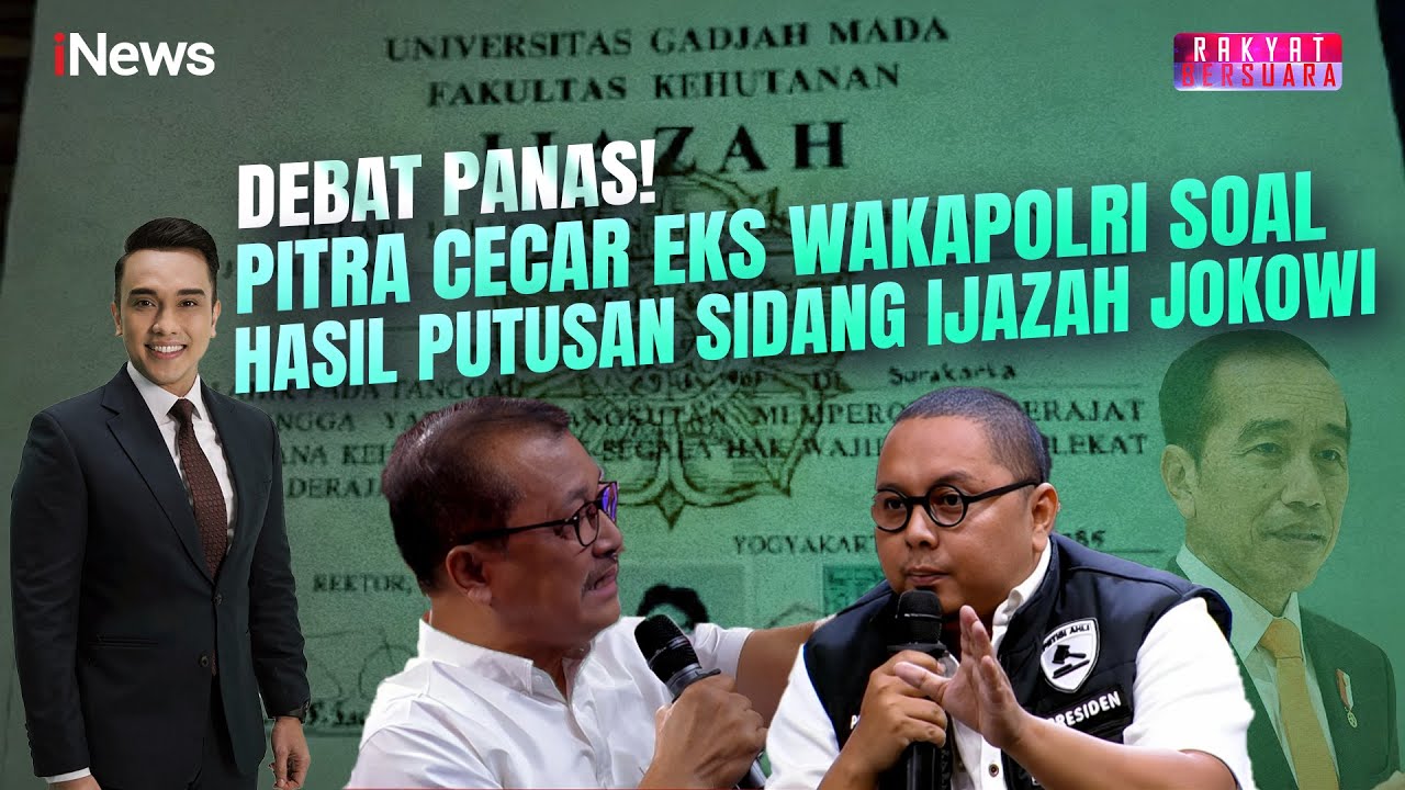 Saling Serang! Pitra VS Eks Wakapolri, Debat Panas Ijazah Jokowi yang Tak Kunjung Ditunjukkan