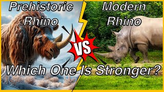 Rhino vs Prehistoric Rhino: Which One is Better? | Animal Comparison #rhino #rhinoceros #animal