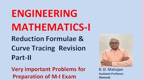 Curve Tracing (Cartesian Type) Revision(Part-2) I Engineering Mathematics -I