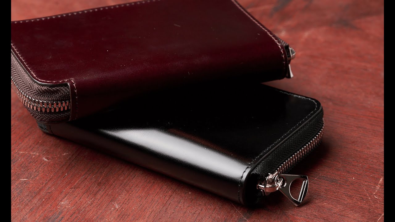 美品 ITTI イッチ CRISTY SMART MID WLT コードバン 黒 CRISTY SMART MID WLT.5｜日本製コードバン財布｜CARNO｜深黒の艶と