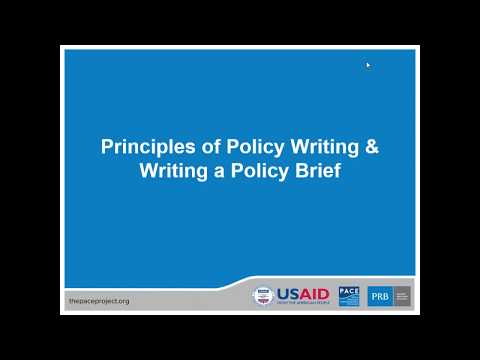 नीति लेखन के सिद्धांत और नीति संक्षिप्त लिखना