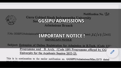 GGSIPU ADMISSIONS IMPORTANT NOTICE #ggsipu #admission #ipu #ipucet #admissions2022 #councelling