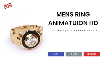 Mens Ring Render-3 || HD video rendering #3danimation #3drender #ring