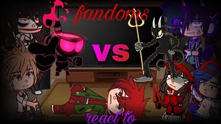 fandoms react to Nigthmare cuphead vs the Devil || indie cross Aftermanth || +1 video ❤️