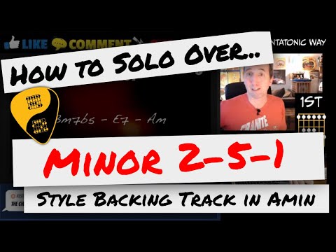 🎸 How to Solo Over Backing Tracks | A Minor Jazz Backing Track | Medium Swing 2-5-1