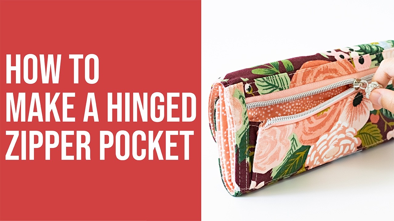 Bag Lab - How to Make a Hinged Zipper Pocket - YouTube