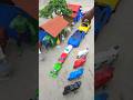 yellow car pushing blue big car and 3 mini car #jcbjcb #jcbtoy #jcbvideo #viral