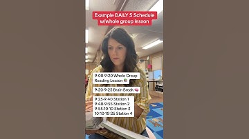 Daily 5 Schedule Example With Whole Group Lesson