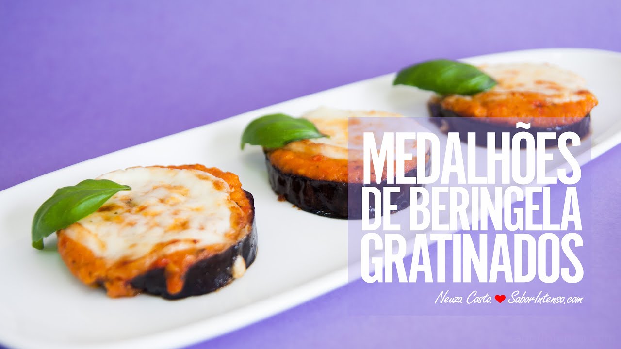 RECEITA DE MEDALHÕES DE BERINGELA GRATINADOS