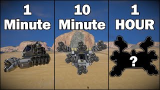 Building a MINING Ship in 1 Minute, 10 Minutes, and 1 Hour!  Space Engineers Challenge