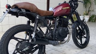 Suzuki Intruder 125 Cafe Racer - Semi-Guidão, Piscas e Manoplas do AliExperess!