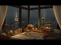 4K Cozy Bedroom in New York City with Jazz Music for Relax and Study