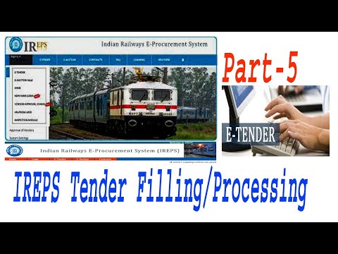 PART-5:- IREPS Tender Filling I IREPS Bidding I How to Fill Railway Tender I Railway Tender Filling