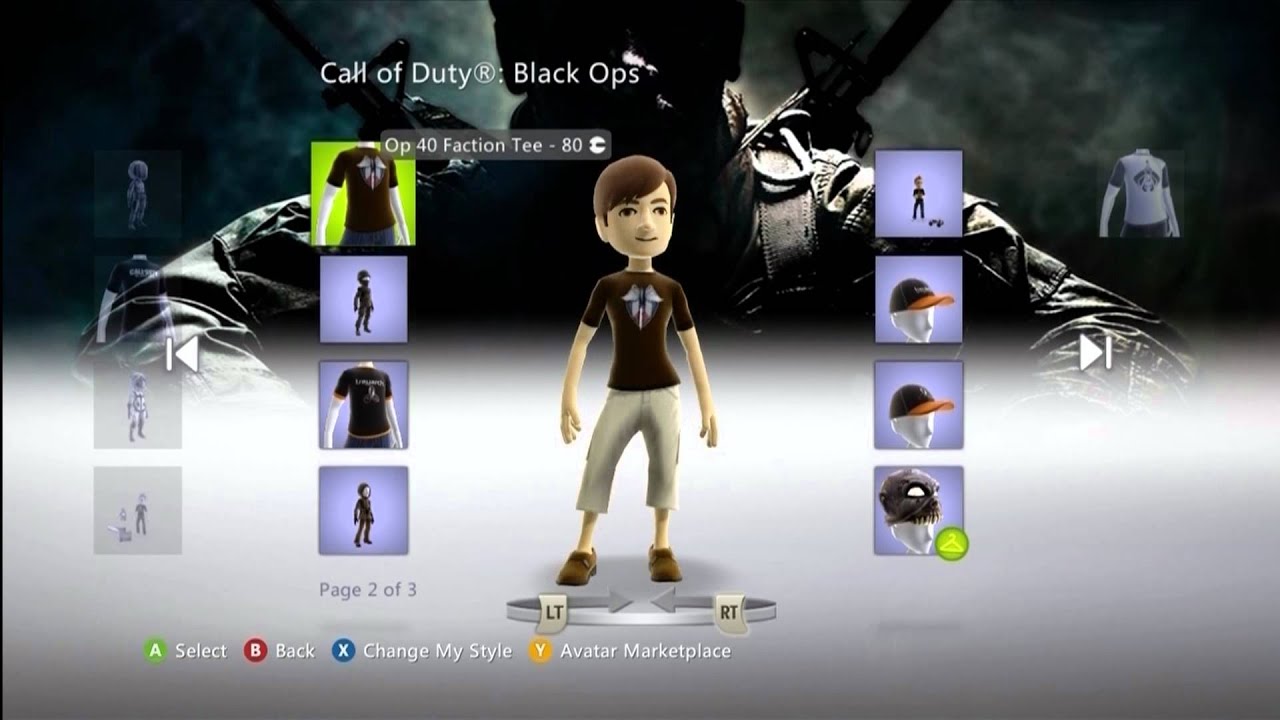 Call of Duty Black Ops Avatar Markplace Items - YouTube